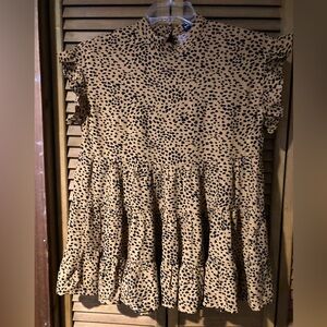 🔴 SHEIN | MATERNITY | S | Leopard Print | Short Sleeve Blouse